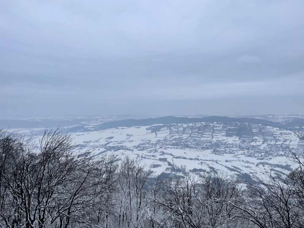 Cergowa - Panorama na północ w stronę Suchej Góry